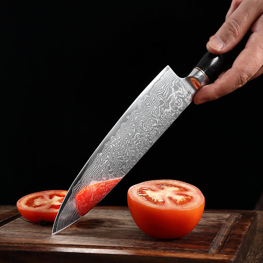 Bamboo Series 7.7-Inch Chef Knife, Damascus Steel, Wood, OC1101