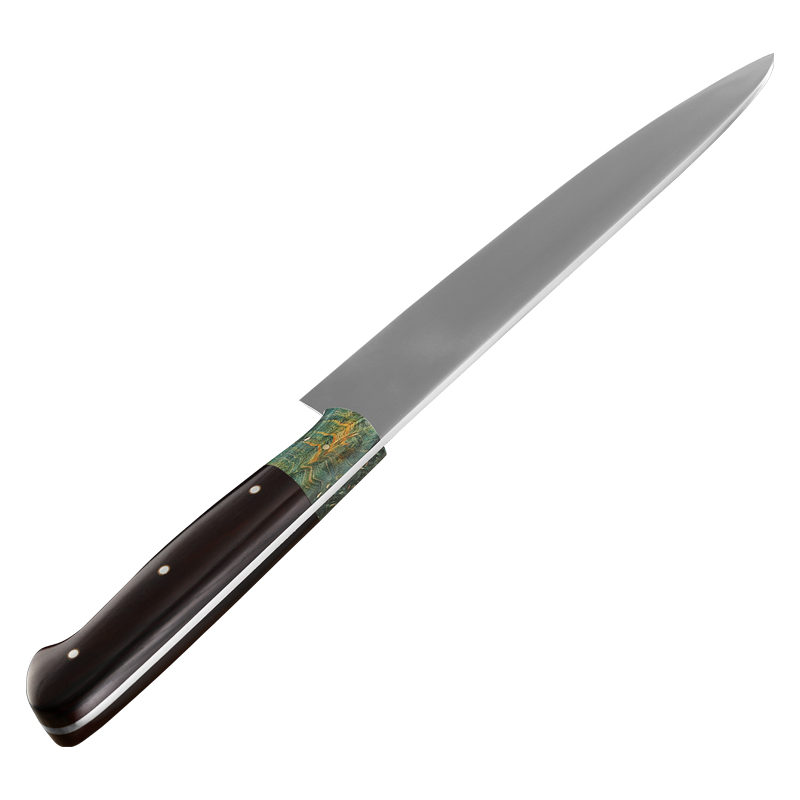 8-Inch Chef's Gyuto Knife, Sandvik 12C27N Steel, Rosewood