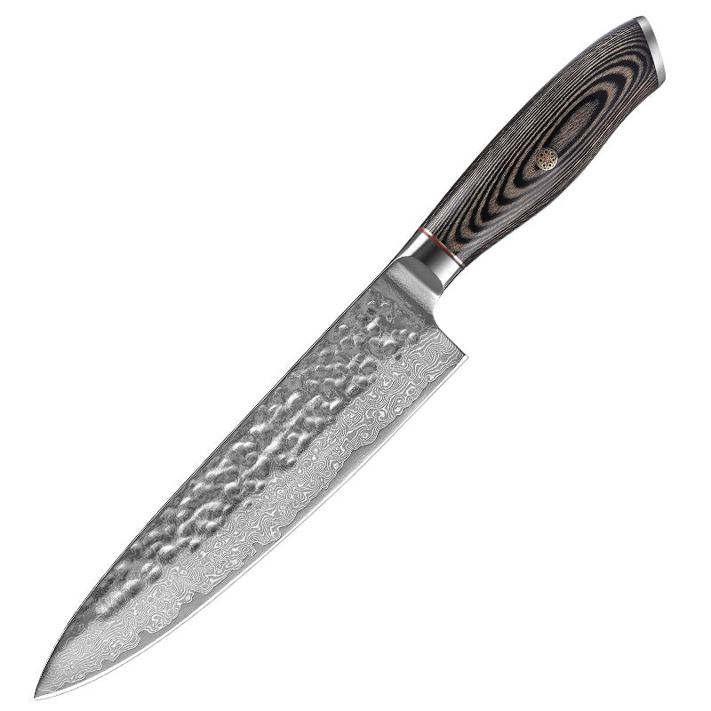 L Series 7.7-Inch Chef Knife, Damascus Steel, Wood