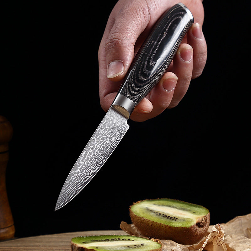 L Series 3.5-Inch Paring Knife, Damascus Steel, Wood