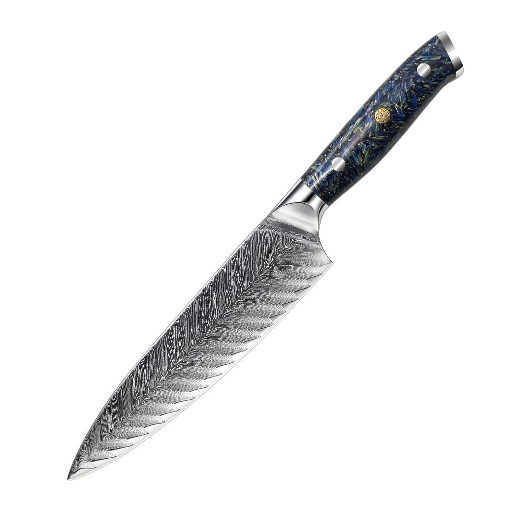 8-Inch Chef Knife, Damascus Steel, G10
