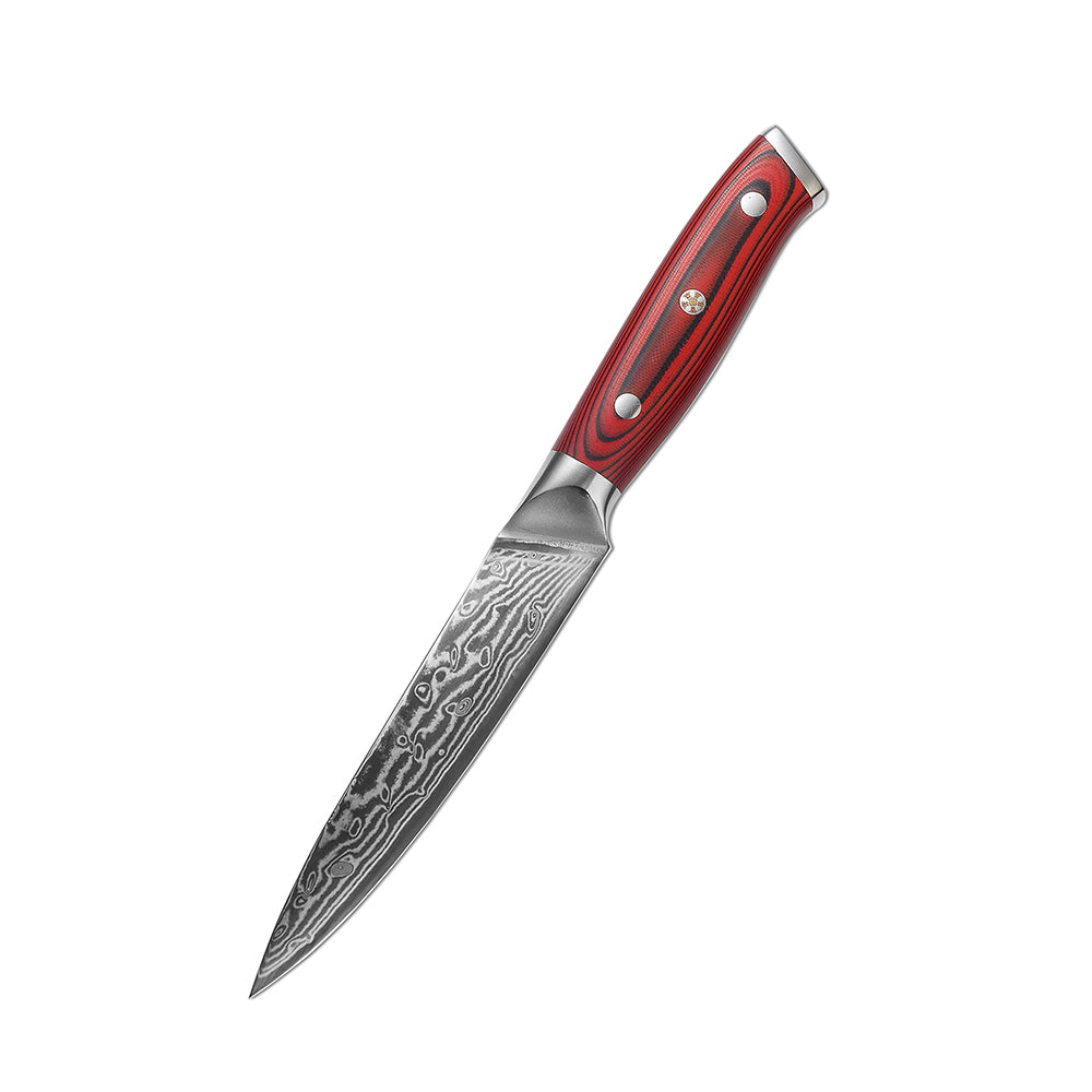 Couteau utilitaire en acier damas VG10 avec manche G10 de 5 po