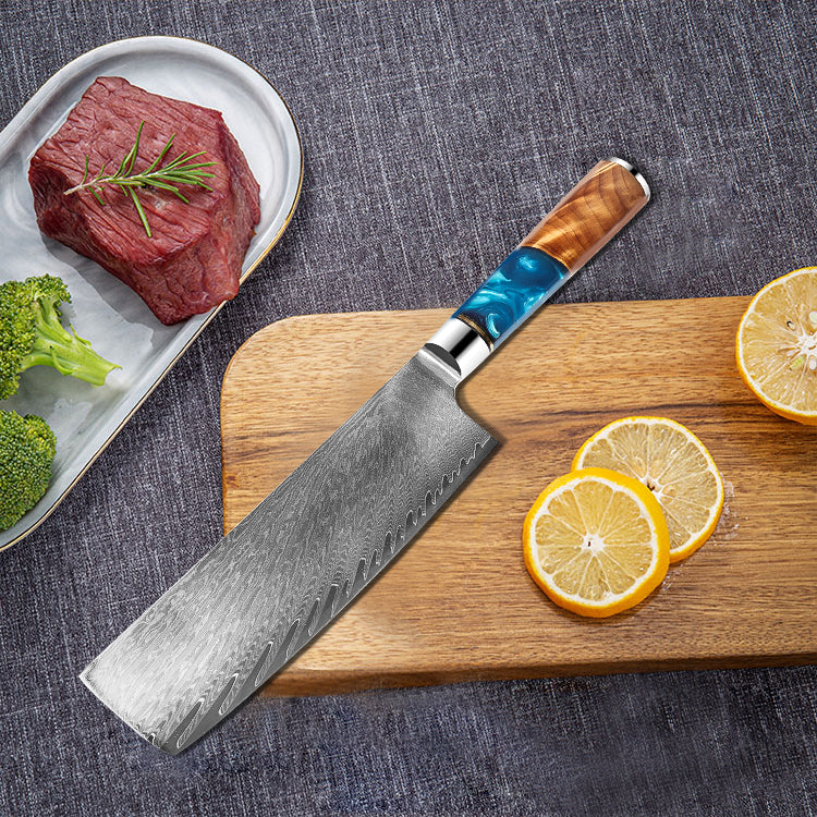 Ensemble de 9 couteaux de chef de cuisine en acier Damas VG10