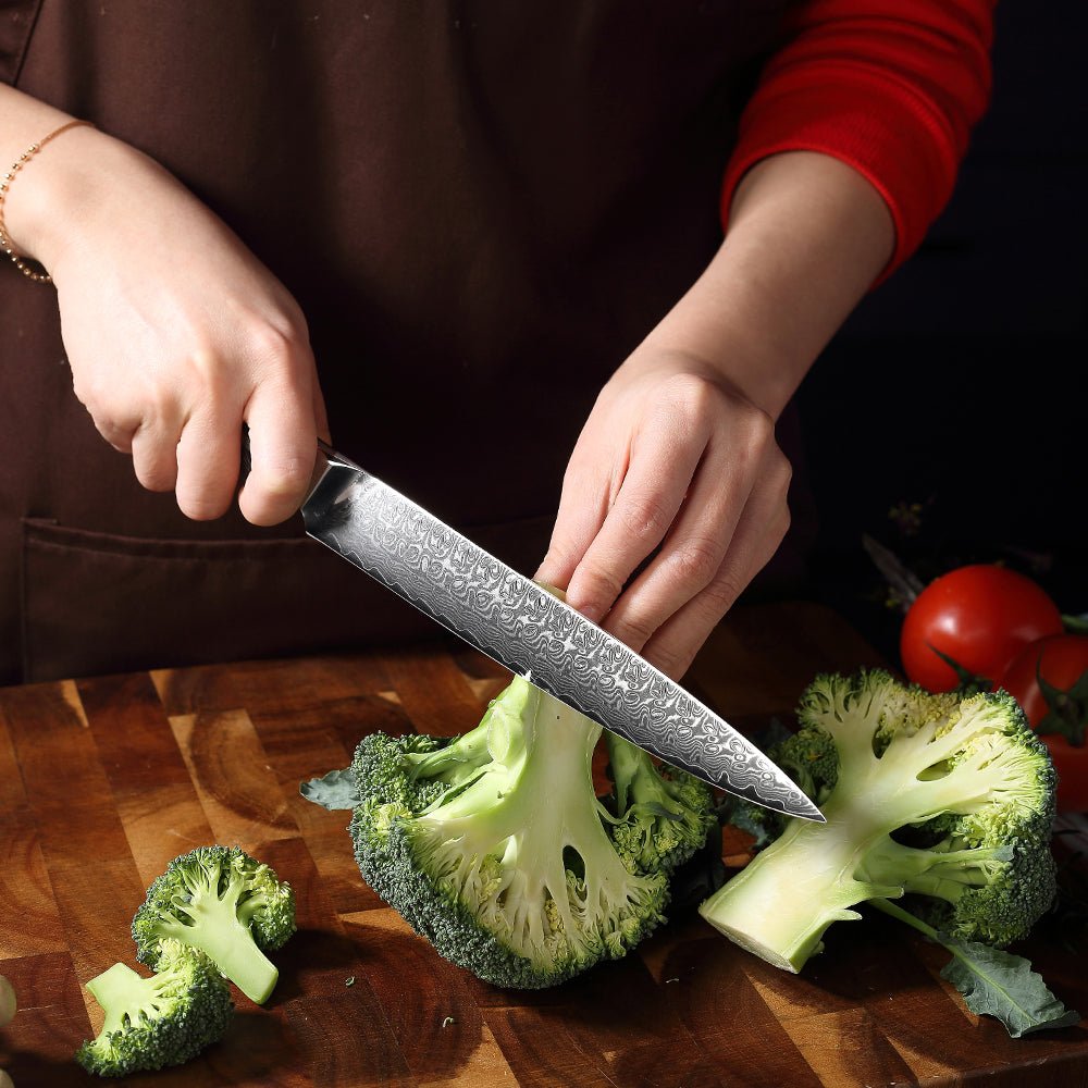 8-Inch Carving Knife, Damascus Steel, G10