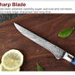 Cuchillo para deshuesar de cocina Damasco con mango de resina azul de 6 "
