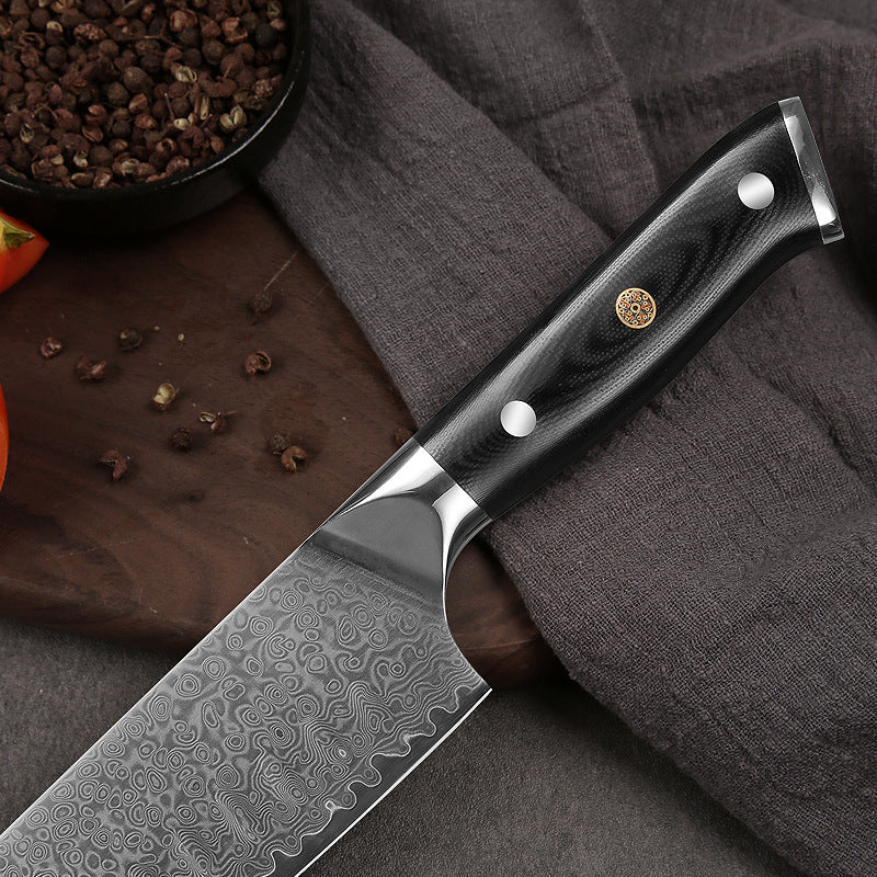 7-Inch Santoku Knife, Damascus Steel, G10
