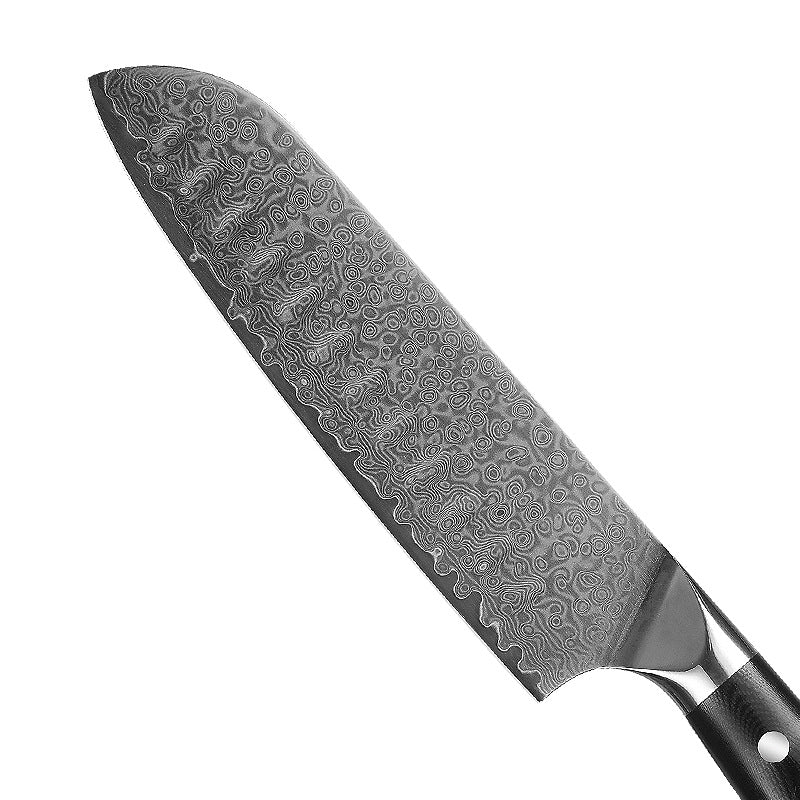 7-Inch Santoku Knife, Damascus Steel, G10