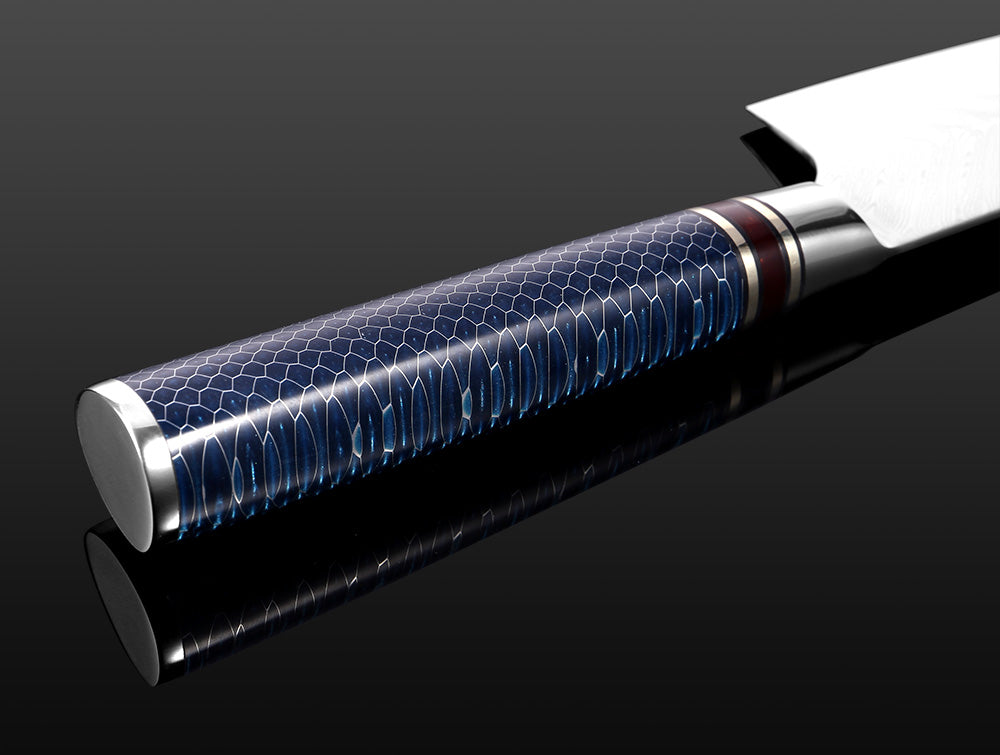 Couteau Santoku en acier damas japonais VG10 7"
