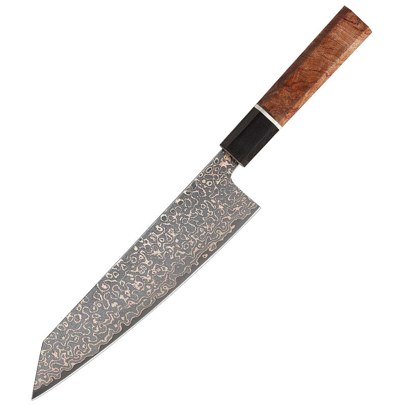Copper Damascus Steel Knife