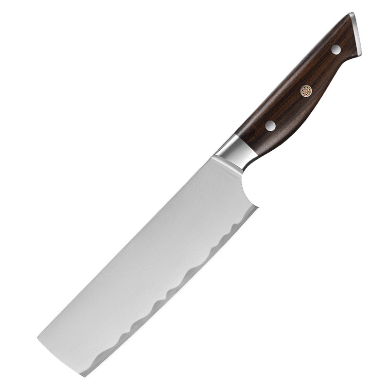 W Series Kitchen Chef Knife Set, Forged Stainless Steel, Brown