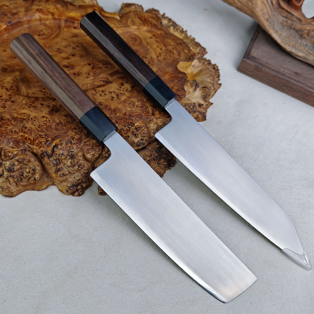 ZDP-189 San Mai Kiritsuke Silver 205MM (8") Walnut Handle