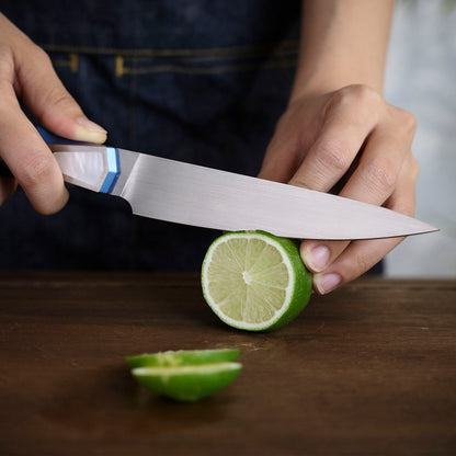 Custom Kitchen Utility Knife, Vanax Superclean Steel, Titanium