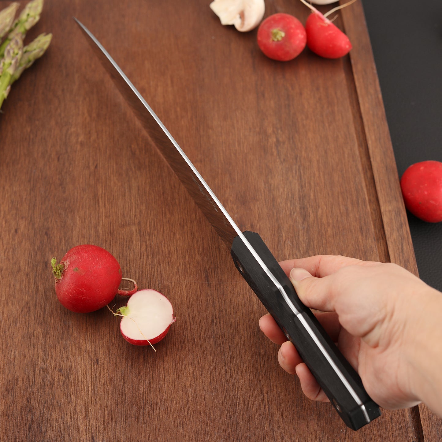 8 Inch Chef Knife, S35VN Steel, Carbon Fiber Handle