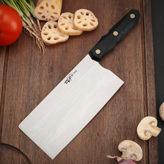 7" Vanax Steel Kitchen Chopping Knife Carbon Fiber