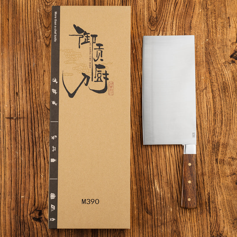 8-Inch Cleaver Knife, M390 Steel, Ironwood