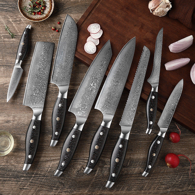 S Series Kitchen Knife Set, Damascus Steel, G10