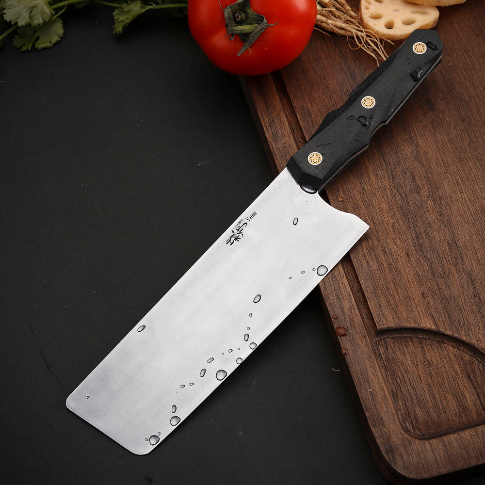 Nakiri Knife Vanax SuperClean Stainless Steel Carbon Fiber