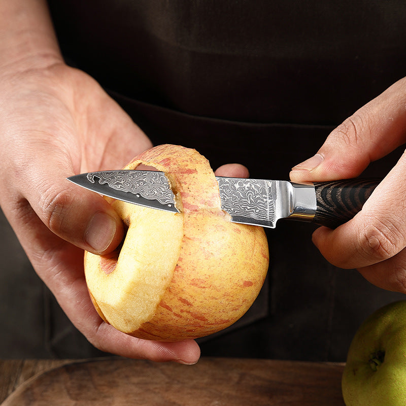 L Series 3-Inch Paring Knife, Damascus Steel, Wood