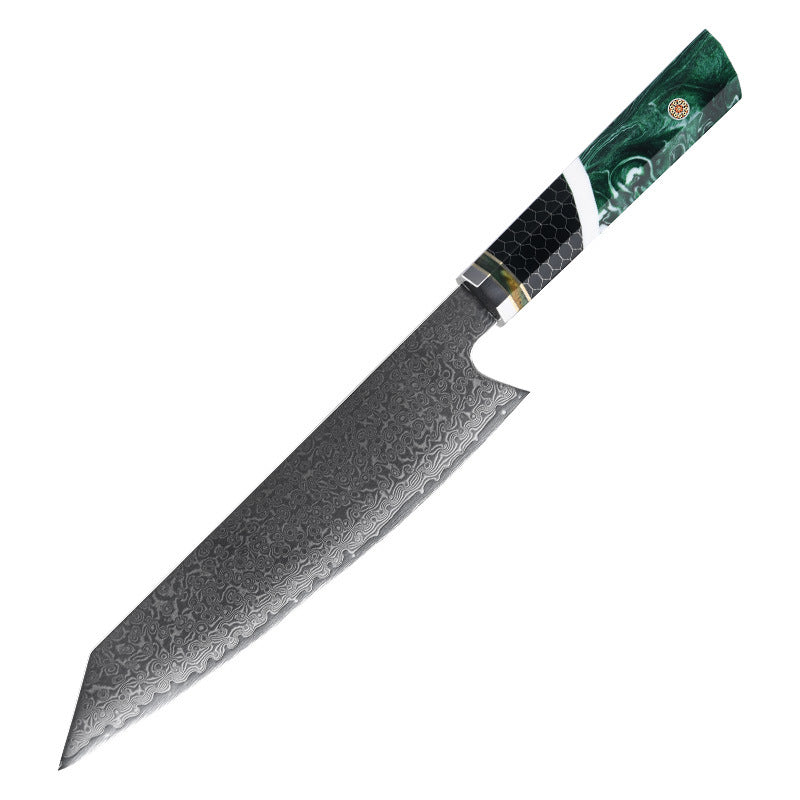 8.5-Inch Kiritsuke Chef's Knife, Damascus Steel, Resin