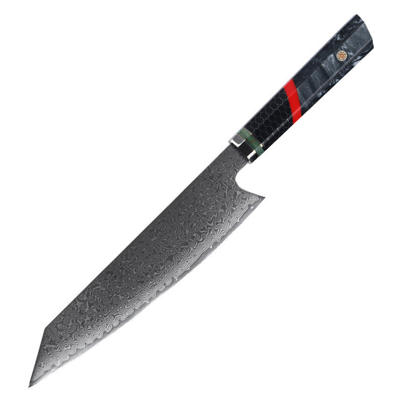 8.5-Inch Kiritsuke Chef's Knife, Damascus Steel, Resin