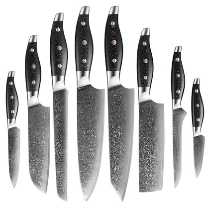 S Series Kitchen Knife Set, Damascus Steel, G10