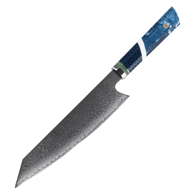 8.5-Inch Kiritsuke Chef's Knife, Damascus Steel, Resin