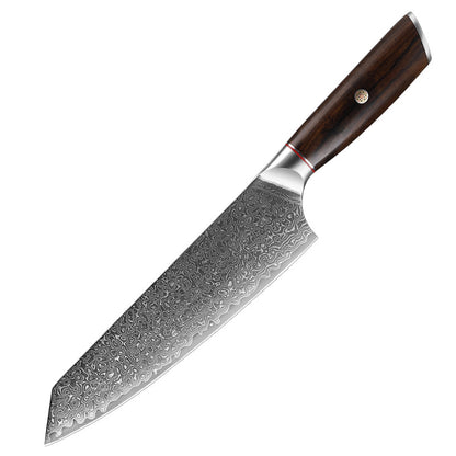 J Series Janpanese Kitchen Knife Set, Damascus Steel, Ebony Wood