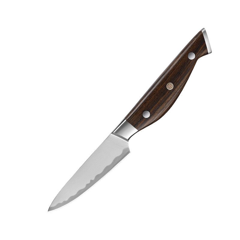 W Series Kitchen Chef Knife Set, Forged Stainless Steel, Brown