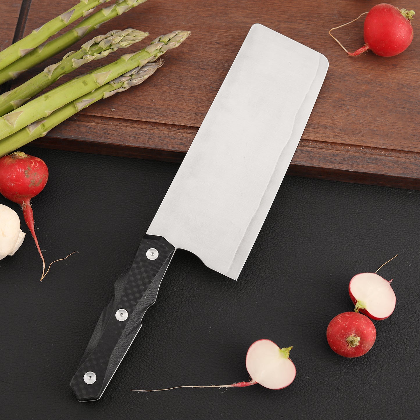 8 Inch Chef Knife, S35VN Steel, Carbon Fiber Handle