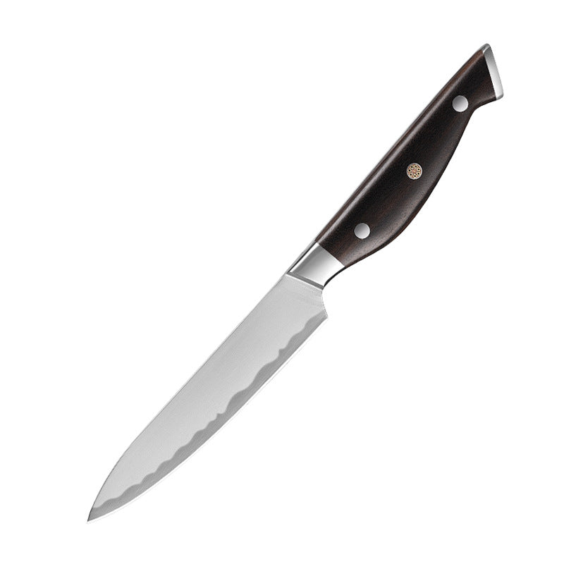 W Series Kitchen Chef Knife Set, Forged Stainless Steel, Brown