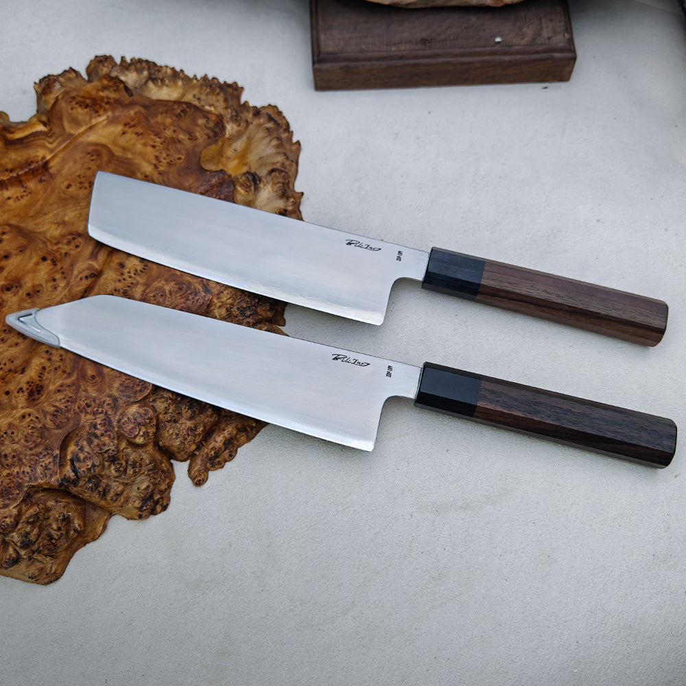 ZDP-189 San Mai Kiritsuke Silver 205MM (8") Walnut Handle