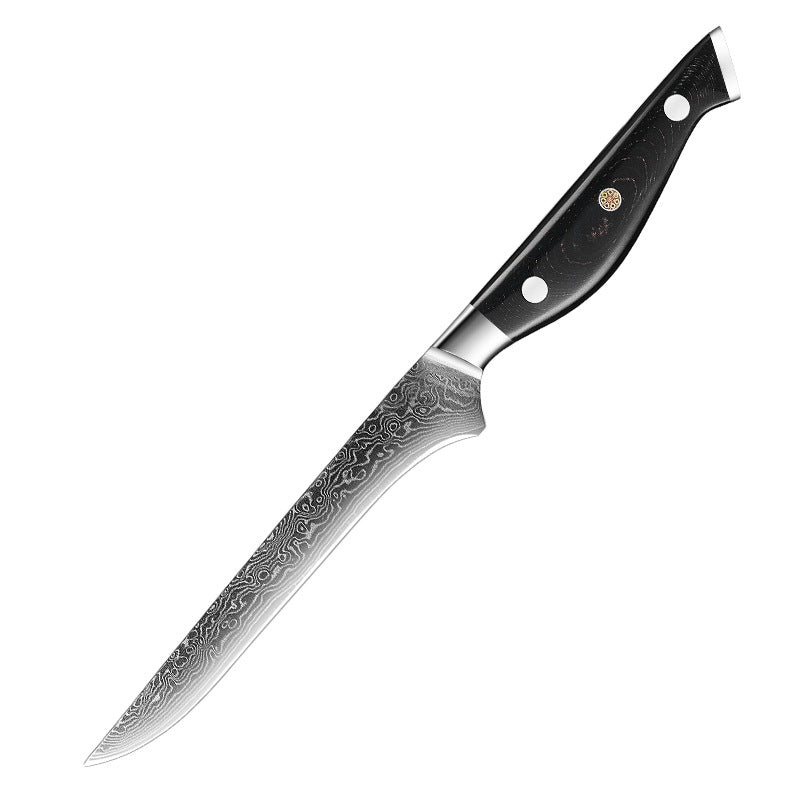 W Series Kitchen Chef Knife Set, Damascus Steel, Black