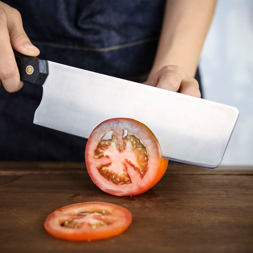 Nakiri Knife Vanax SuperClean Stainless Steel Carbon Fiber