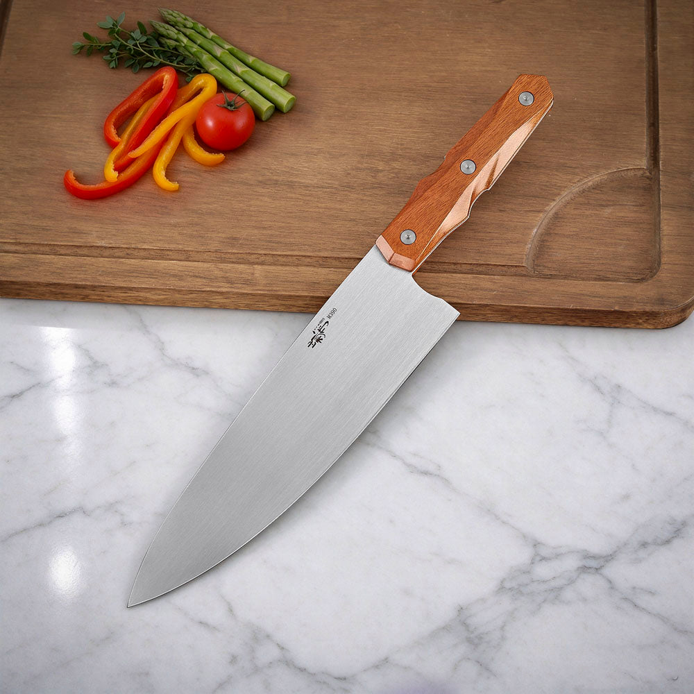 8 Inch Kitchen Chef's Knife M390 Steel, Ironwood