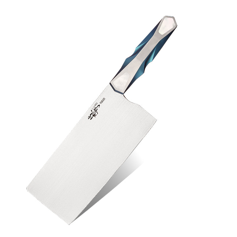 Custom Kitchen Cleaver Knife, Vanax Superclean Steel, Titanium