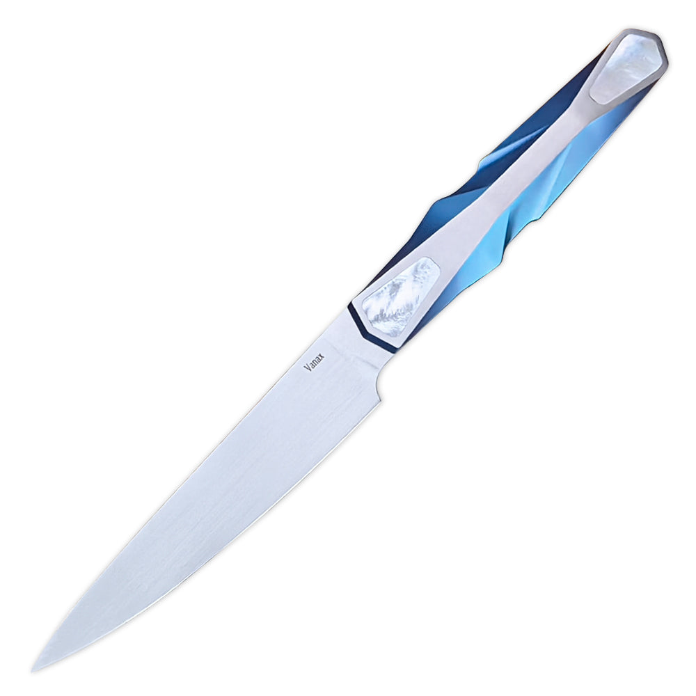 LAMBO FUTURISM Marine Kitchen Santoku Knife, Vanax Superclean Steel, Titanium