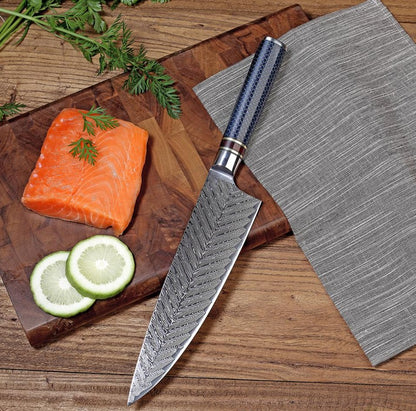 8-Pieces Knife Set, Damascus Steel, Resin