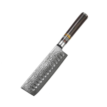 9-Pieces Knife Set, Damascus Steel, Resin