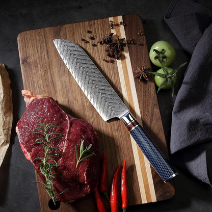 8-Pieces Knife Set, Damascus Steel, Resin