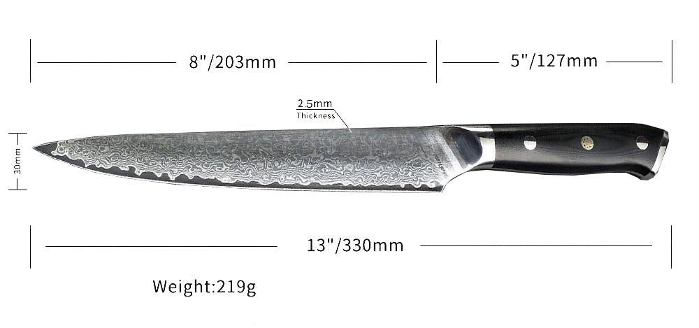Classic 4-Pieces Knife Set, Damascus Steel, G10