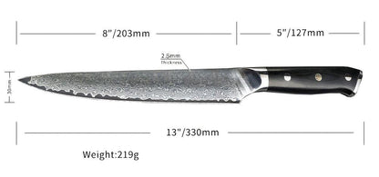 Classic 4-Pieces Knife Set, Damascus Steel, G10