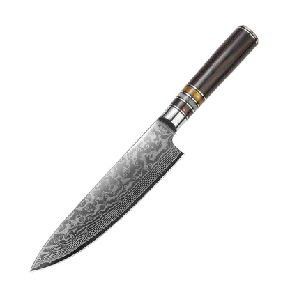 9-Pieces Knife Set, Damascus Steel, Resin