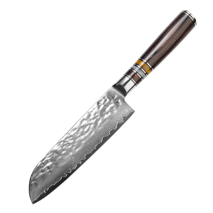 9-Pieces Knife Set, Damascus Steel, Resin
