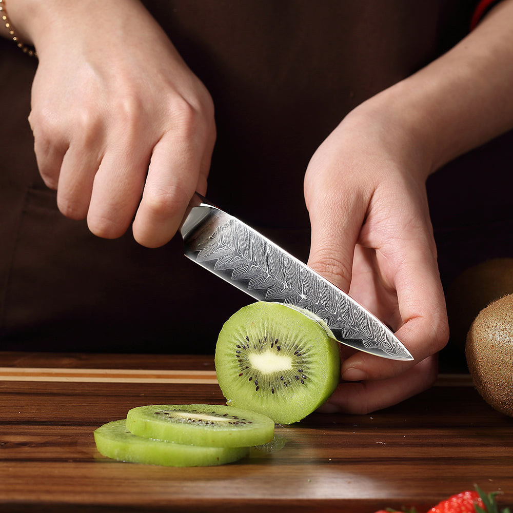 5-Inch Utility Knife, Damascus Steel, G10