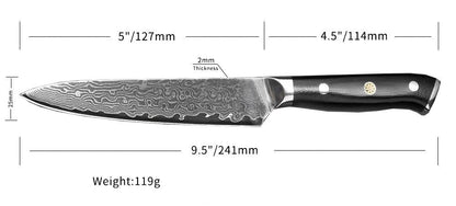 Classic 4-Pieces Knife Set, Damascus Steel, G10