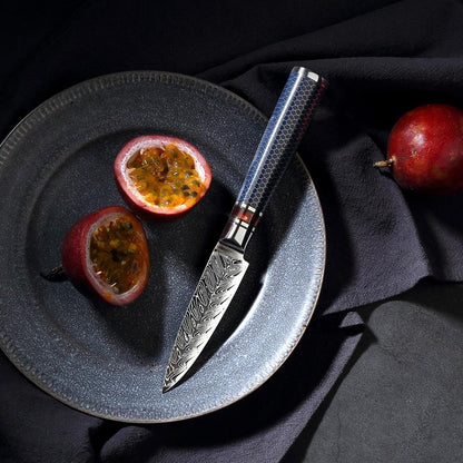 8-Pieces Knife Set, Damascus Steel, Resin