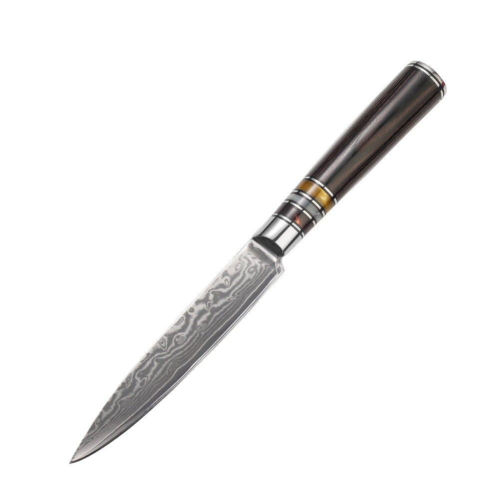 9-Pieces Knife Set, Damascus Steel, Resin