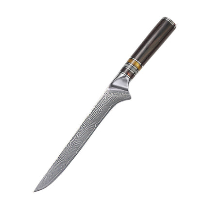 9-Pieces Knife Set, Damascus Steel, Resin
