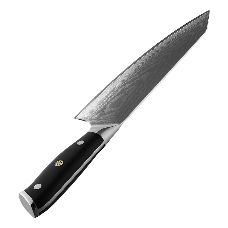 Cuchillo Kiritsuke de chef japonés de acero de Damasco de 8 "