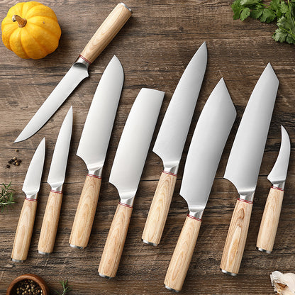 Blonde Series 9-Pieces Knife Set, German 1.4116 Steel, Wood